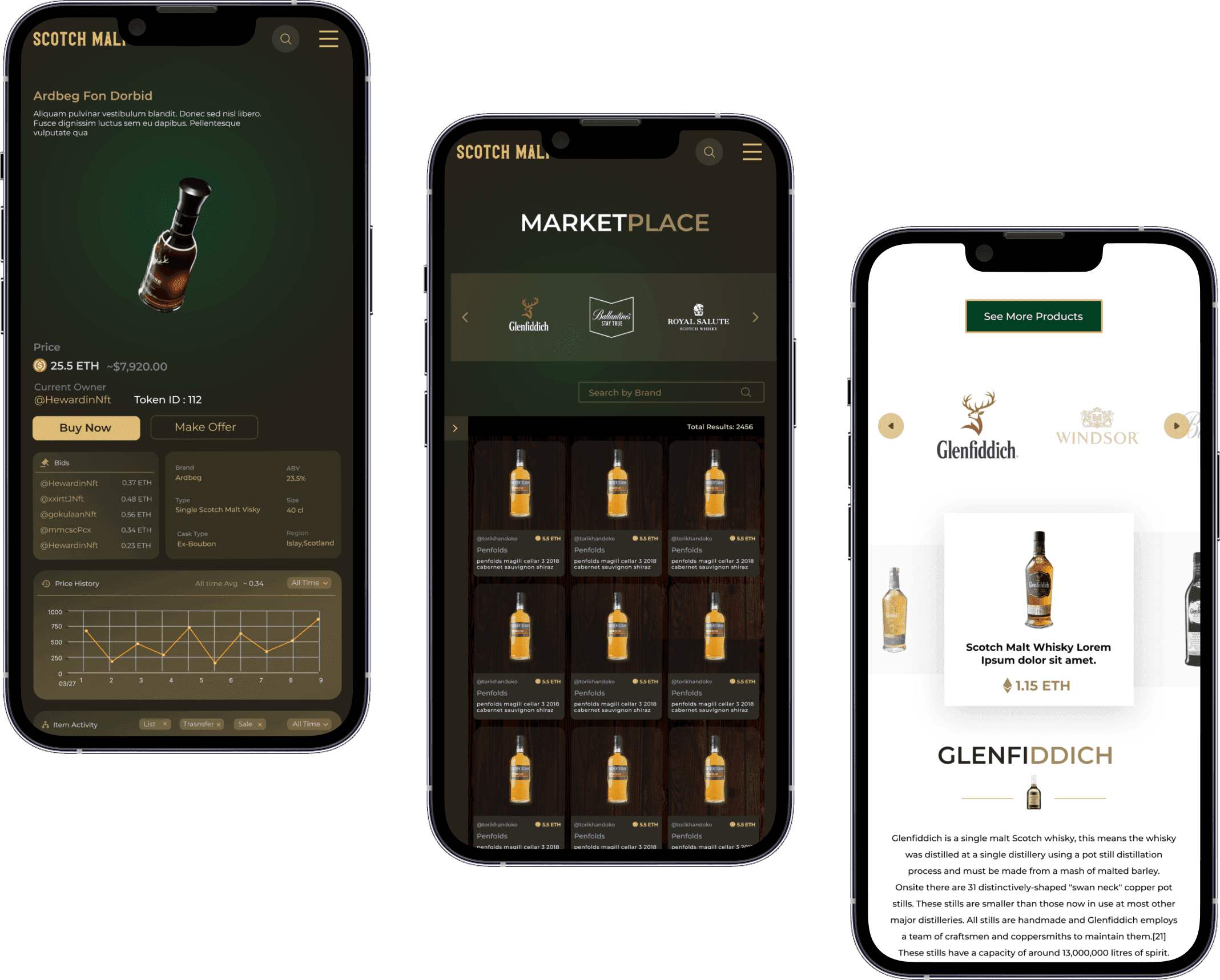NFT marketplace UI
