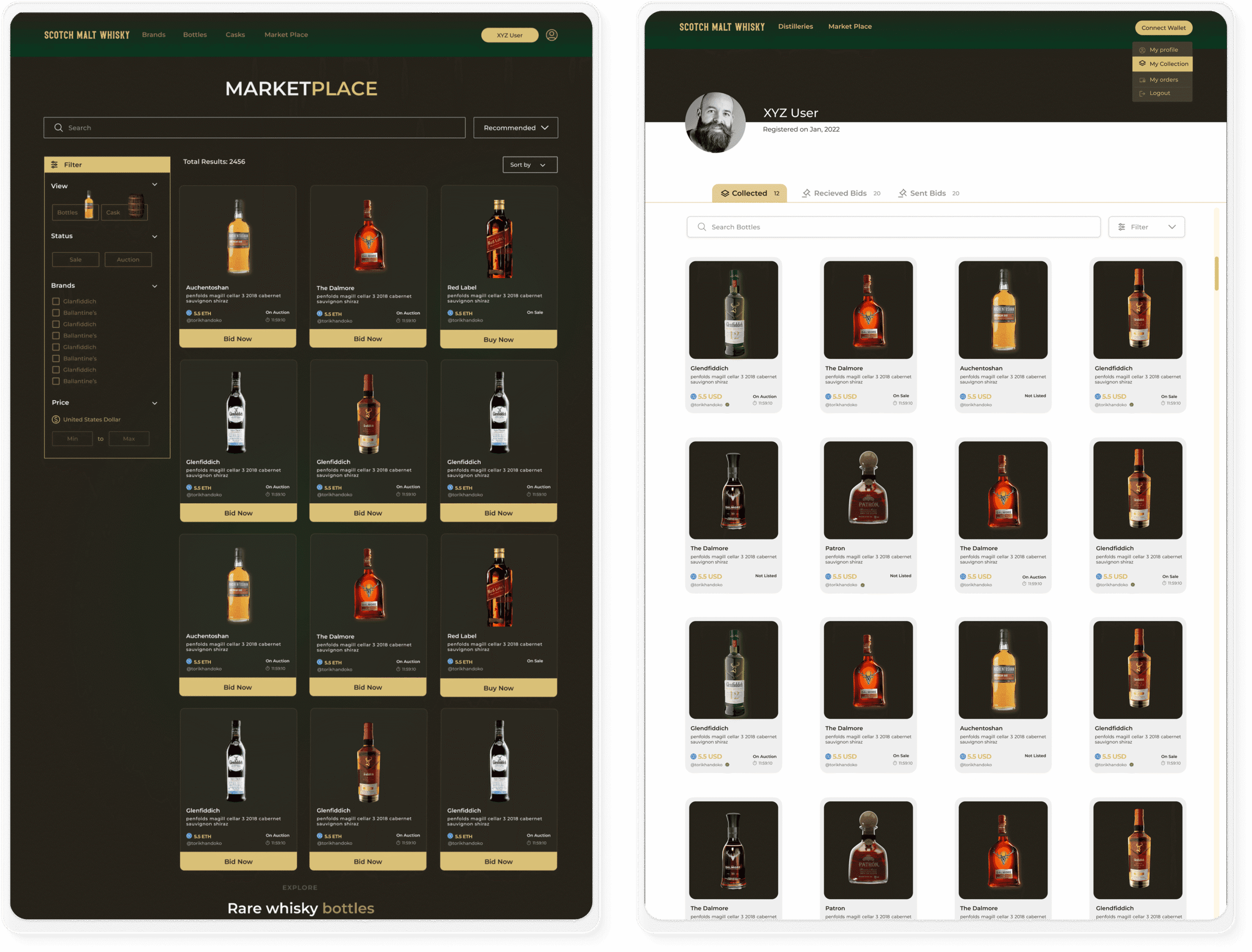 Whisky cellar visual design